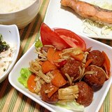 えのきでかさ増し栄養増し増し　中華肉団子の大おかず